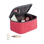 Grand vanity case à poignée matelassée et intérieur doublé Vogue couleur rouge troisième vue