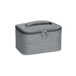 Grand vanity case à poignée matelassée et intérieur doublé Vogue couleur gris