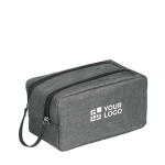 Trousse de toilette personnalisée à double fermeture éclair Urbanstyle avec zone d'impression