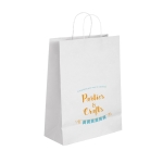 Sacs papier personnalisés petit format blanc 90 g/m2 Retail Mini couleur blanc image avec logo
