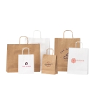Sacs papier personnalisés petit format blanc 90 g/m2 Retail Mini