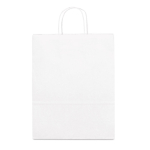 Sac publicitaire en papier blanc pour magasins 90 g/m2 Craft Retail couleur blanc première vue