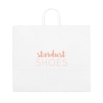 Sac kraft personnalisable blanc extra large 100 g/m2 Retail XL couleur blanc image avec logo 2