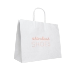 Sac kraft personnalisable blanc extra large 100 g/m2 Retail XL couleur blanc image avec logo