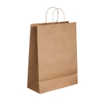 Sac kraft moyen personnalisé avec poignée torsadée 115 g/m2 Craft couleur naturel