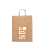 Sac kraft moyen personnalisé avec poignée torsadée 115 g/m2 Craft avec zone d'impression