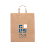 Sac kraft  grand format aux couleur naturelle 115 g/m2 Craft large avec zone d'impression