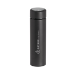 Thermos personnalisable avec infuseur et double paroi 470ml Infuso couleur noir image avec logo