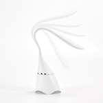 Lampe de bureau avec enceinte et bras flexible Beats couleur blanc troisième vue