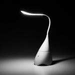 Lampe de bureau avec enceinte et bras flexible Beats couleur blanc quatrième vue
