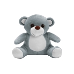 Ours en peluche doux à offrir lors de salons et d'événements Pooky couleur gris première vue