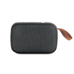 Enceinte Bluetooth minimaliste caoutchoutée avec sangle et micro Club couleur gris première vue