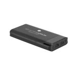 Batterie portable en ABS avec lampe de poche 16.000 mAh Black couleur noir image avec logo