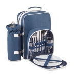 Sac à dos set de pique-nique complet avec couverts Parkview couleur bleu troisième vue