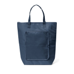 Sac pliable en polyester qui sert de glacière avec fermeture éclair couleur bleu