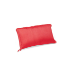 Sac pliable en polyester qui sert de glacière avec fermeture éclair couleur rouge troisième vue