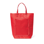 Sac pliable en polyester qui sert de glacière avec fermeture éclair couleur rouge