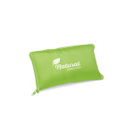 Sac pliable en polyester qui sert de glacière avec fermeture éclair couleur vert clair image avec logo 2
