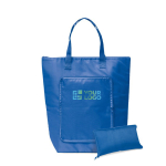 Sac pliable avec logo en polyester et glacière avec fermeture éclair avec zone d'impression