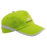 Casquette d'événement en polyester à éléments réfléchissants Reflect couleur vert clair image avec logo