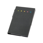 Set de bloc-notes avec feuilles, autocollants et stylo Bloc Circles couleur noir