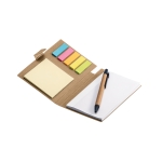 Set de bloc-notes avec feuilles, autocollants et stylo Bloc Circles couleur naturel troisième vue