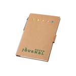 Set de bloc-notes avec feuilles, autocollants et stylo Bloc Circles couleur naturel image avec logo