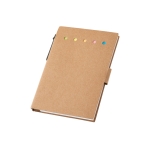 Set de bloc-notes avec feuilles, autocollants et stylo Bloc Circles couleur naturel