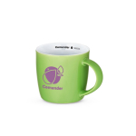 Tasses personnalisées originales en céramique et 370ml Mochaccino couleur vert clair image avec logo