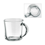 Tasses en verre personnalisées économiques avec smiley 230ml Cristal diverses couleurs