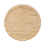 Tasse en céramique avec base ou couvercle en bois 400 ml Coaster couleur blanc
