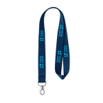 Tour de cou Regular 15mm couleur bleu marine vue avec zone d'impression
