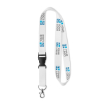 Tour de cou RPET Plus 15mm vue avec zone d'impression