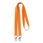 Tour de cou Duo 15mm couleur orange