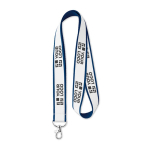 Tour de cou Double 20mm couleur bleu marine vue avec zone d'impression