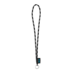 Tour de cou tubulaire de 0,7 cm avec étiquette imprimée Tube Stripes couleur noir vue avec zone d'impression