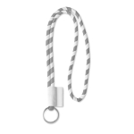 Tour de cou tubulaire de 0,7 cm avec étiquette imprimée Tube Stripes couleur blanc