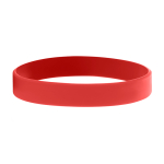 Bracelet plastique personnalisé avec logo en bas relief couleur rouge