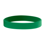 Bracelet plastique personnalisé avec logo en bas relief couleur vert
