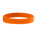 Bracelet plastique personnalisé avec logo en bas relief couleur orange