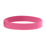 Bracelet plastique personnalisé avec logo en bas relief couleur rose