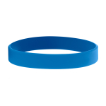 Bracelet plastique personnalisé avec logo en bas relief couleur bleu ciel