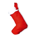 Chaussette de Noël personnalisable pour cadeaux Santa couleur rouge