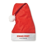 Bonnet de Père Noël personnalisé classique et économique Santa couleur rouge quatrième vue prinicipale