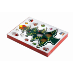 Petit sapin de Noël en bois avec 12 décorations Noel couleur vert deuxième vue