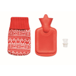 Bouillotte au design nordique personnalisable Nordic couleur rouge troisième vue
