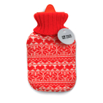 Bouillotte au design nordique personnalisable Nordic couleur rouge vue avec zone d'impression