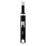Grand briquet personnalisable rechargeable avec USB Electric Plus couleur noir deuxième vue principale