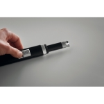 Grand briquet personnalisable rechargeable avec USB Electric Plus couleur noir cinquième vue