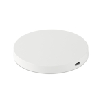 Chargeur induction personnalisé avec logo couleur  Fullprint Round couleur blanc troisième vue